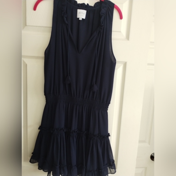 Misa Los Angeles Shirley Navy Dress Medium - Picture 4 of 6